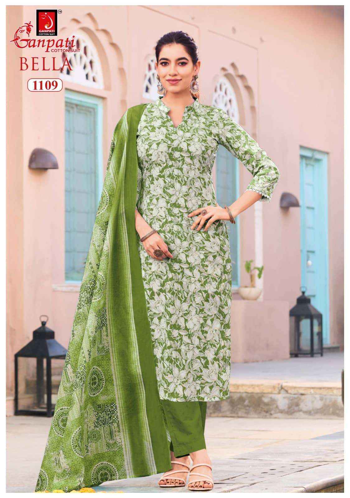 Ganpati Bella Vol 11 Premium Cotton Ladies Dress Material _ Wholesale Factory Rate ( 12 Pcs Catalog )