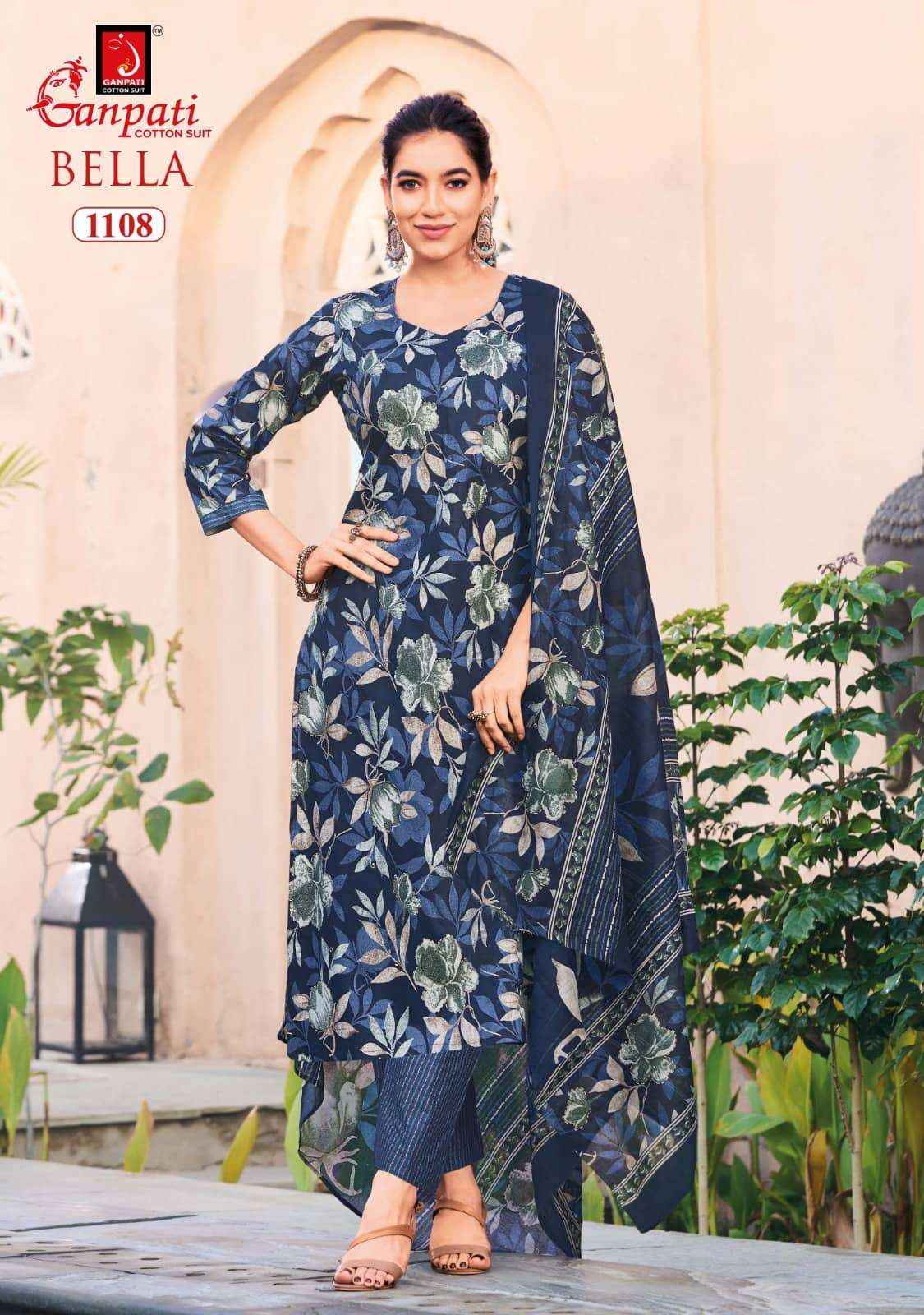 Ganpati Bella Vol 11 Premium Cotton Ladies Dress Material _ Wholesale Factory Rate ( 12 Pcs Catalog )