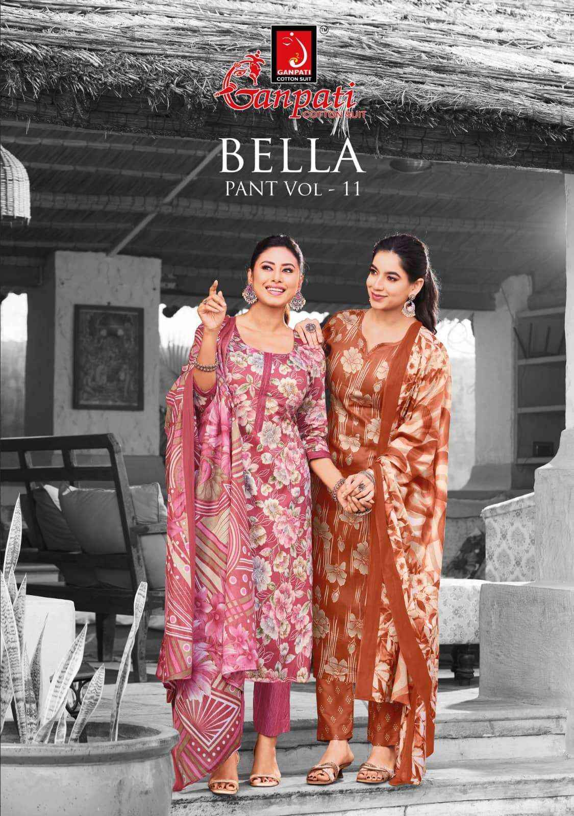 Ganpati Bella Vol 11 Premium Cotton Ladies Dress Material _ Wholesale Factory Rate ( 12 Pcs Catalog )