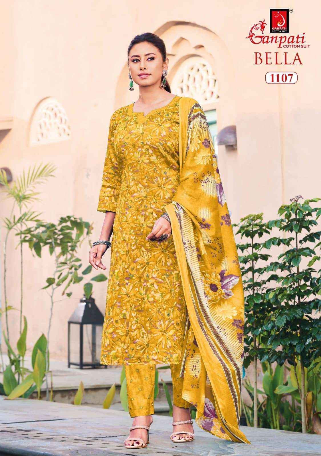 Ganpati Bella Vol 11 Premium Cotton Ladies Dress Material _ Wholesale Factory Rate ( 12 Pcs Catalog )