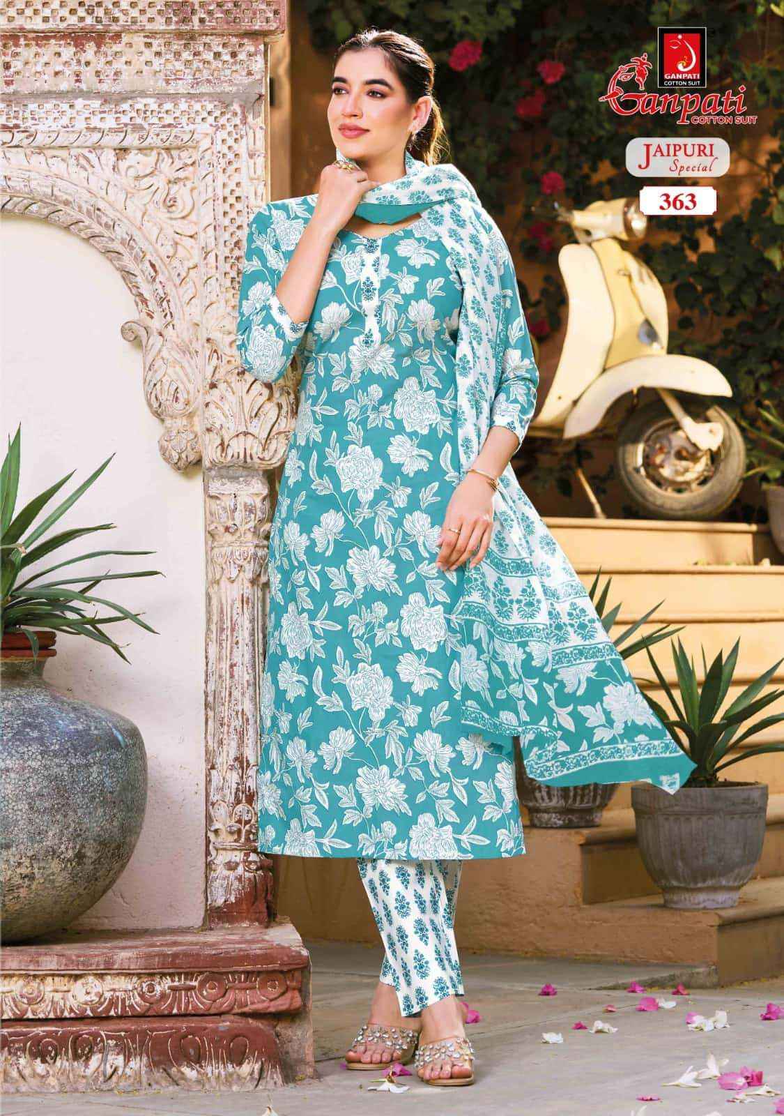 Ganpati Jaipuri Special Vol 18 Premium Cotton 3 Piece Set _ Wholesale Factory Rate ( 12 Pcs Catalog )