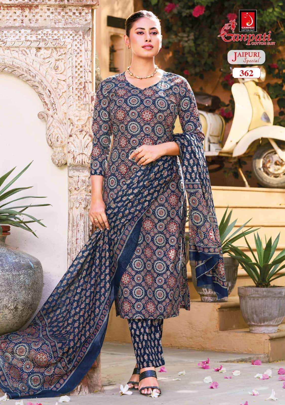 Ganpati Jaipuri Special Vol 18 Premium Cotton 3 Piece Set _ Wholesale Factory Rate ( 12 Pcs Catalog )
