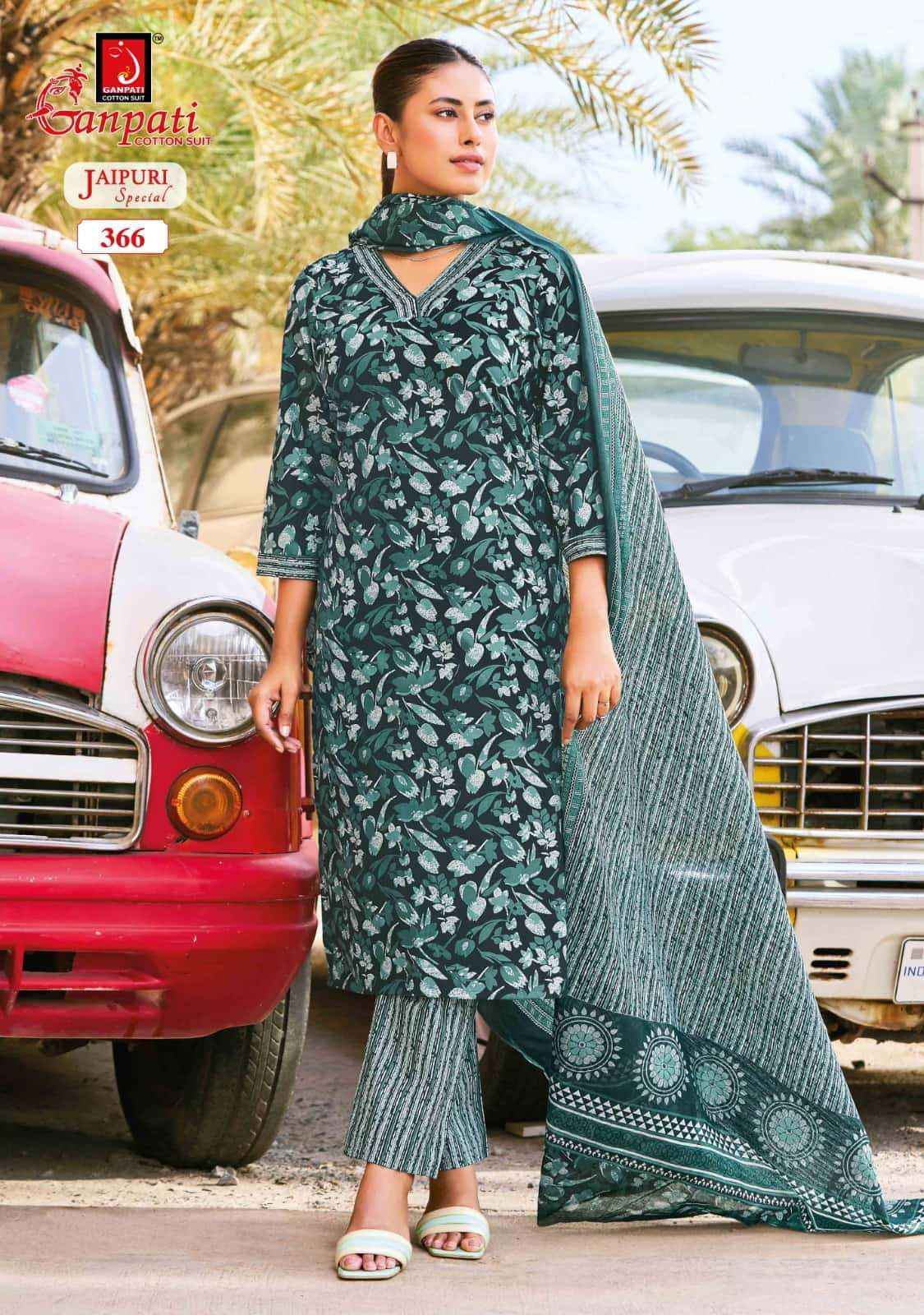 Ganpati Jaipuri Special Vol 18 Premium Cotton 3 Piece Set _ Wholesale Factory Rate ( 12 Pcs Catalog )