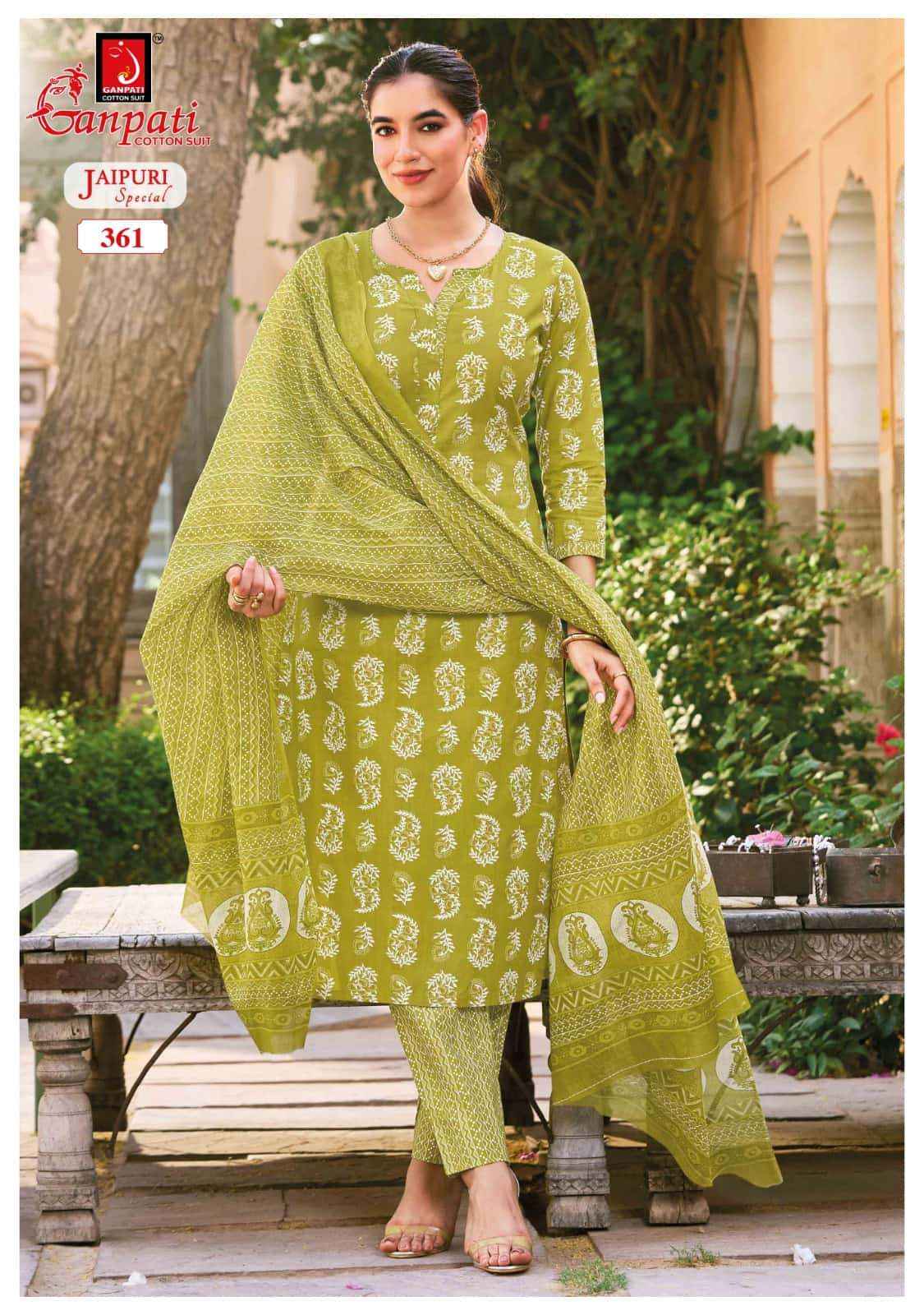 Ganpati Jaipuri Special Vol 18 Premium Cotton 3 Piece Set _ Wholesale Factory Rate ( 12 Pcs Catalog )