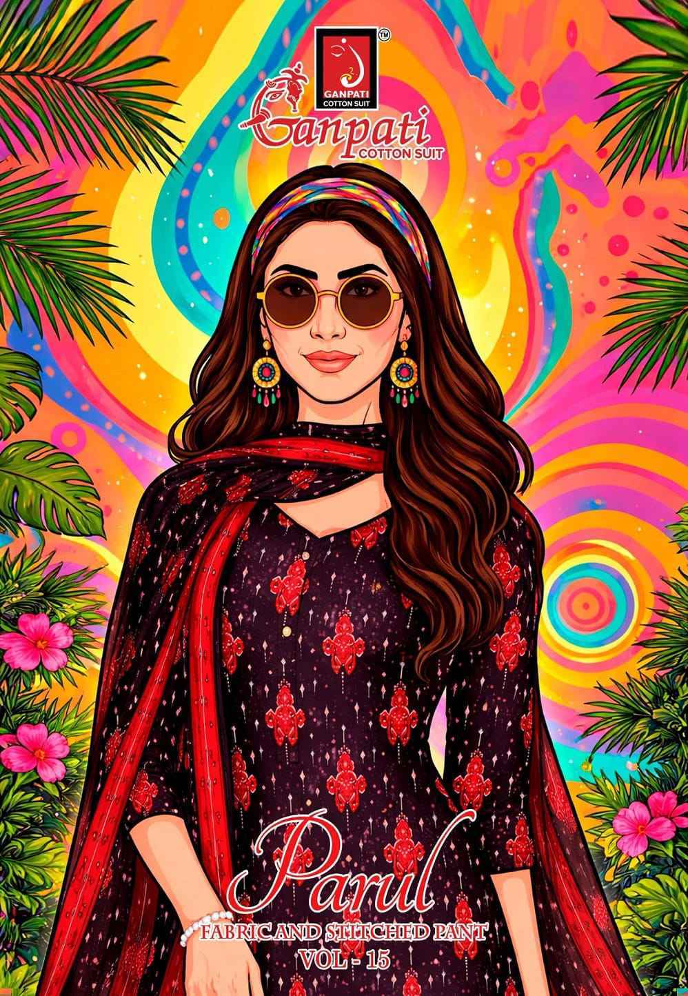 Ganpati Parul Vol 15 Readymade Cotton Dress - Surat Wholesale Bazaar ( 12 pcs Catalogue )