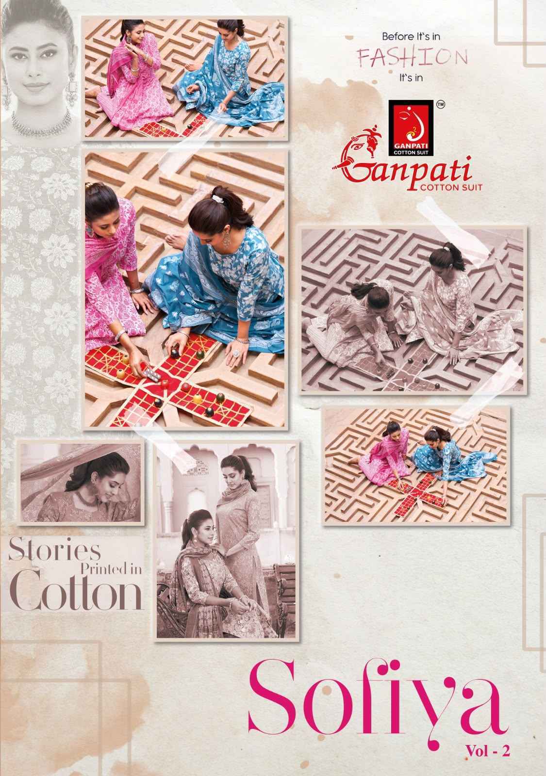 Ganpati Sofiya Vol 2 Readymade Cotton Suit _ Wholesale Factory Rate ( 12 Pcs Catalog )