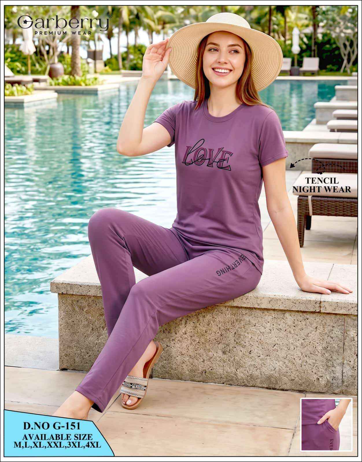 Garberry D 151 Premium Wear Night Suit Wholesale Price ( 6 Pcs Catalog )