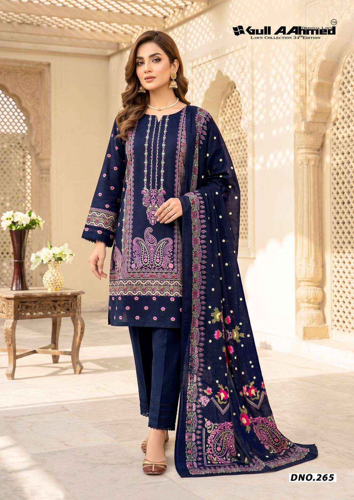 Gull Ahmed Lawn Vol 34 Cambric Cotton Suits Factory Price ( 6 Pcs Catalouge )