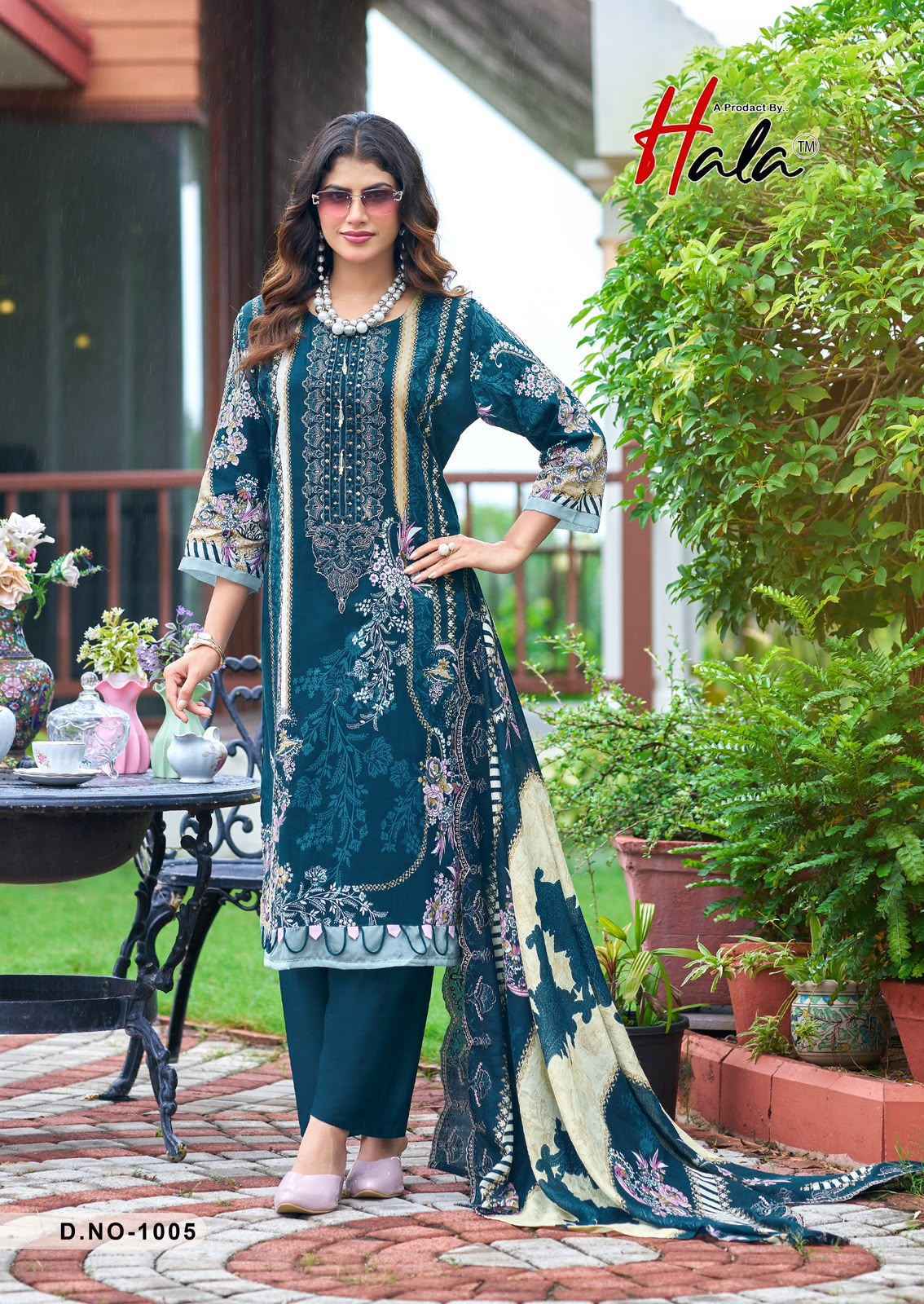 Hala Needle Wonder Lawn Cotton Dress Material _ Wholesale Factory Rate ( 8 Pcs Catalog )