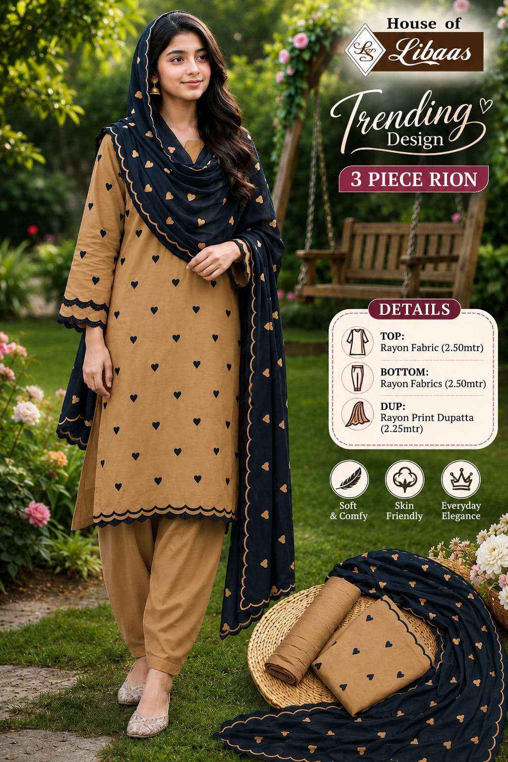 House Of Libaas Trending Design Rayon Fancy Ladies Dress Material _ Wholesale Price ( 5 Pcs Catalog )