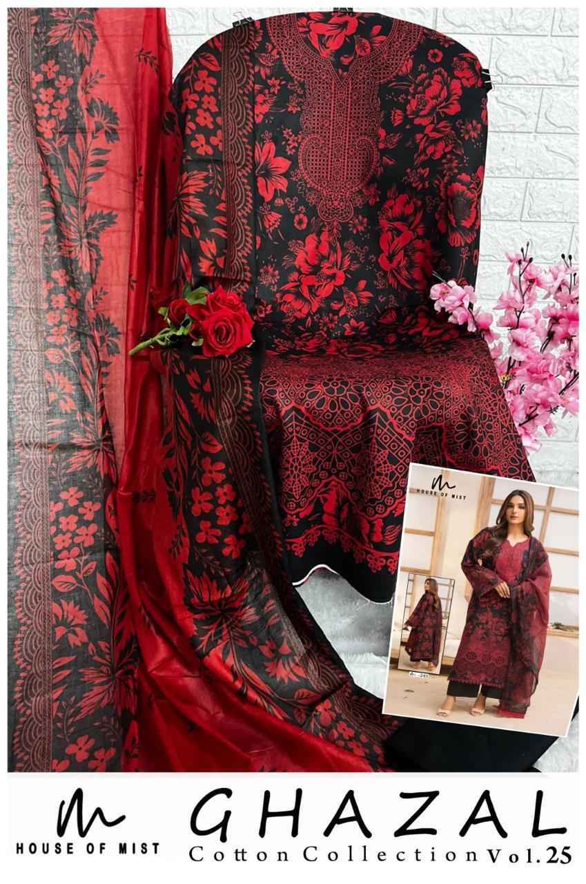 House Of Mist Ghazal Cotton Collection Vol 25 Cotton Dress Material ( 6 pcs Catalogue )