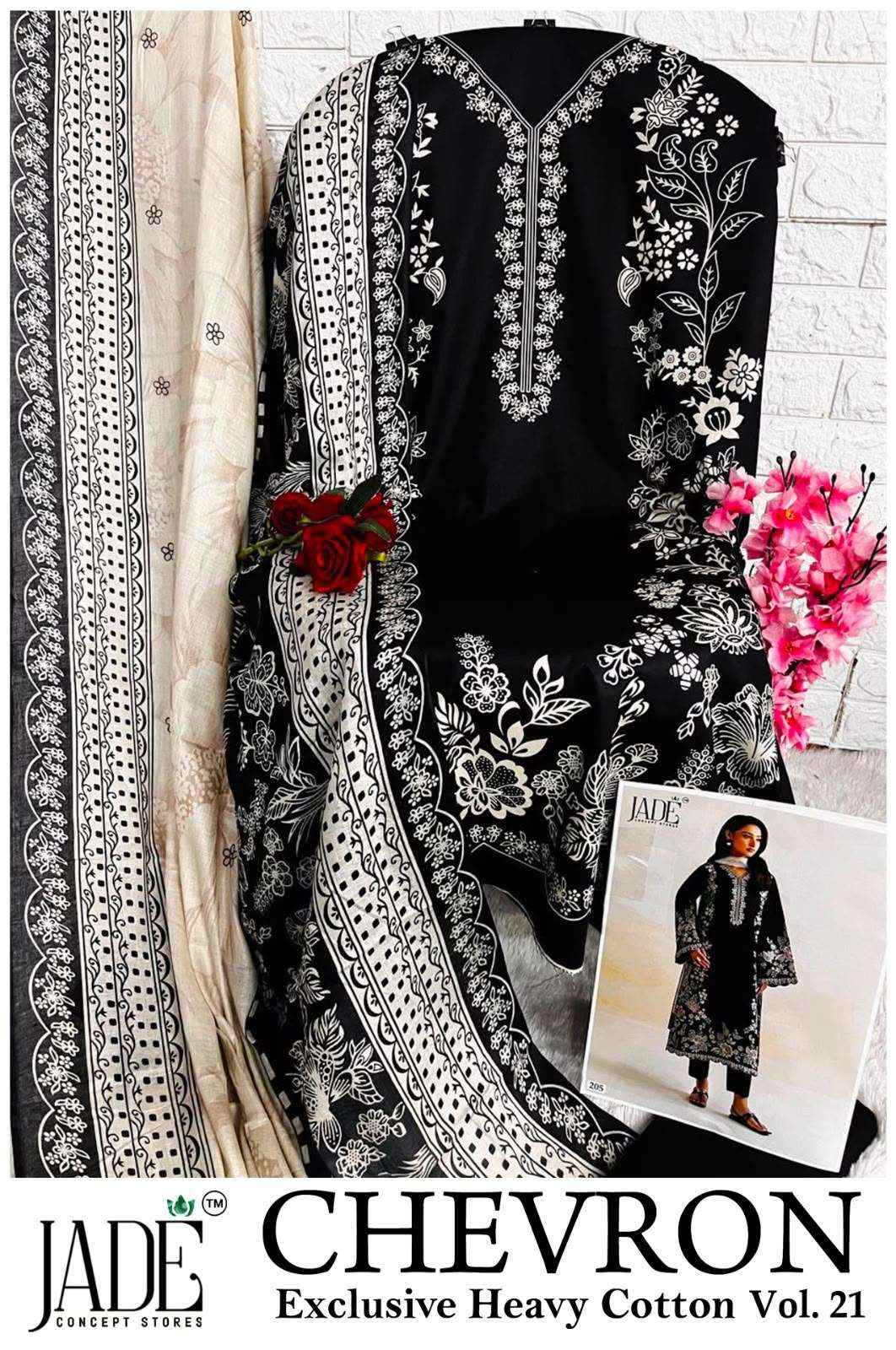 Jade Chevron Vol 21 Pakistani Print Cotton Dress Material _ Wholesale Factory Rate ( 6 Pcs Catalog )
