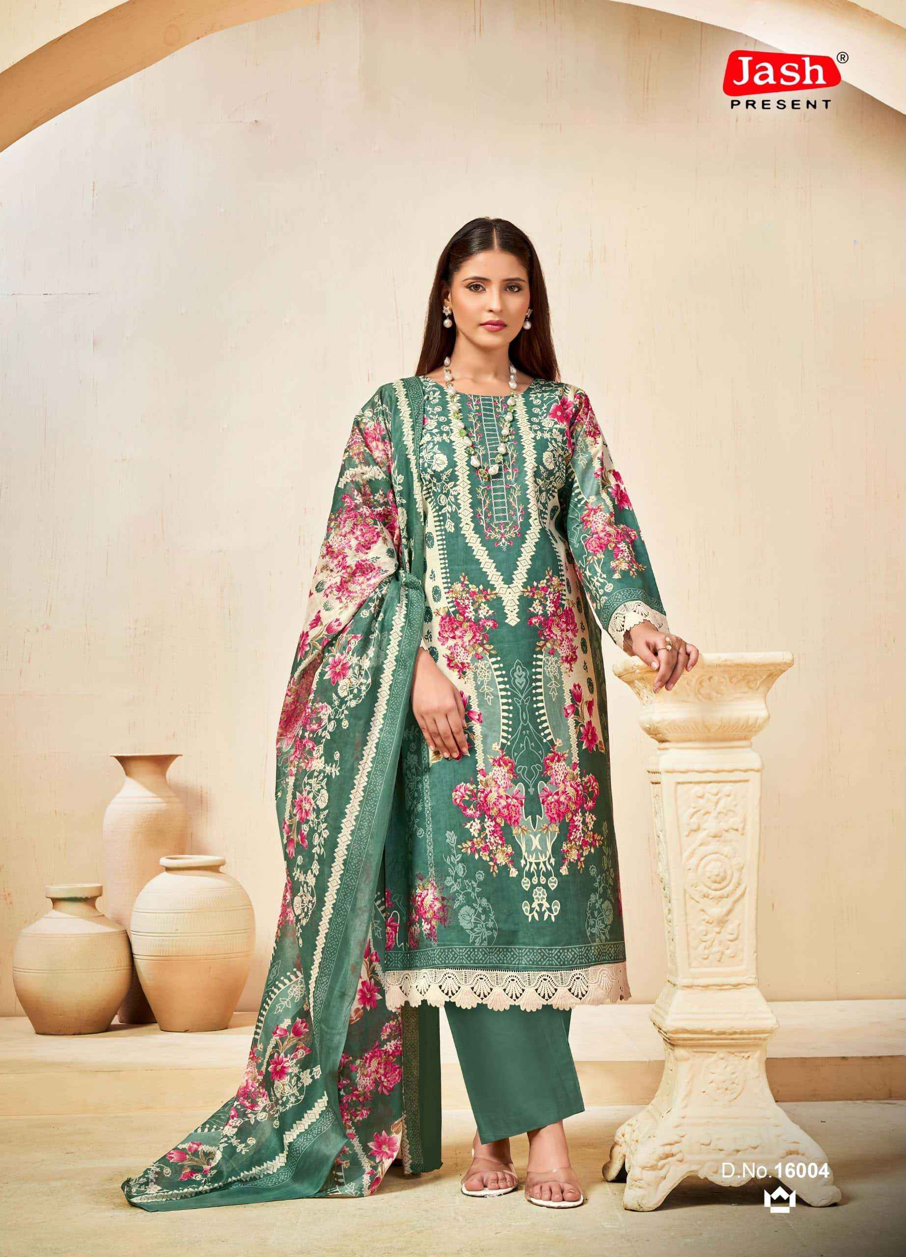 Jash Bellisha Vol 16 Pakistani Print Cotton Dress Material _ Wholesale Factory Rate ( 10 Pcs Catalog )