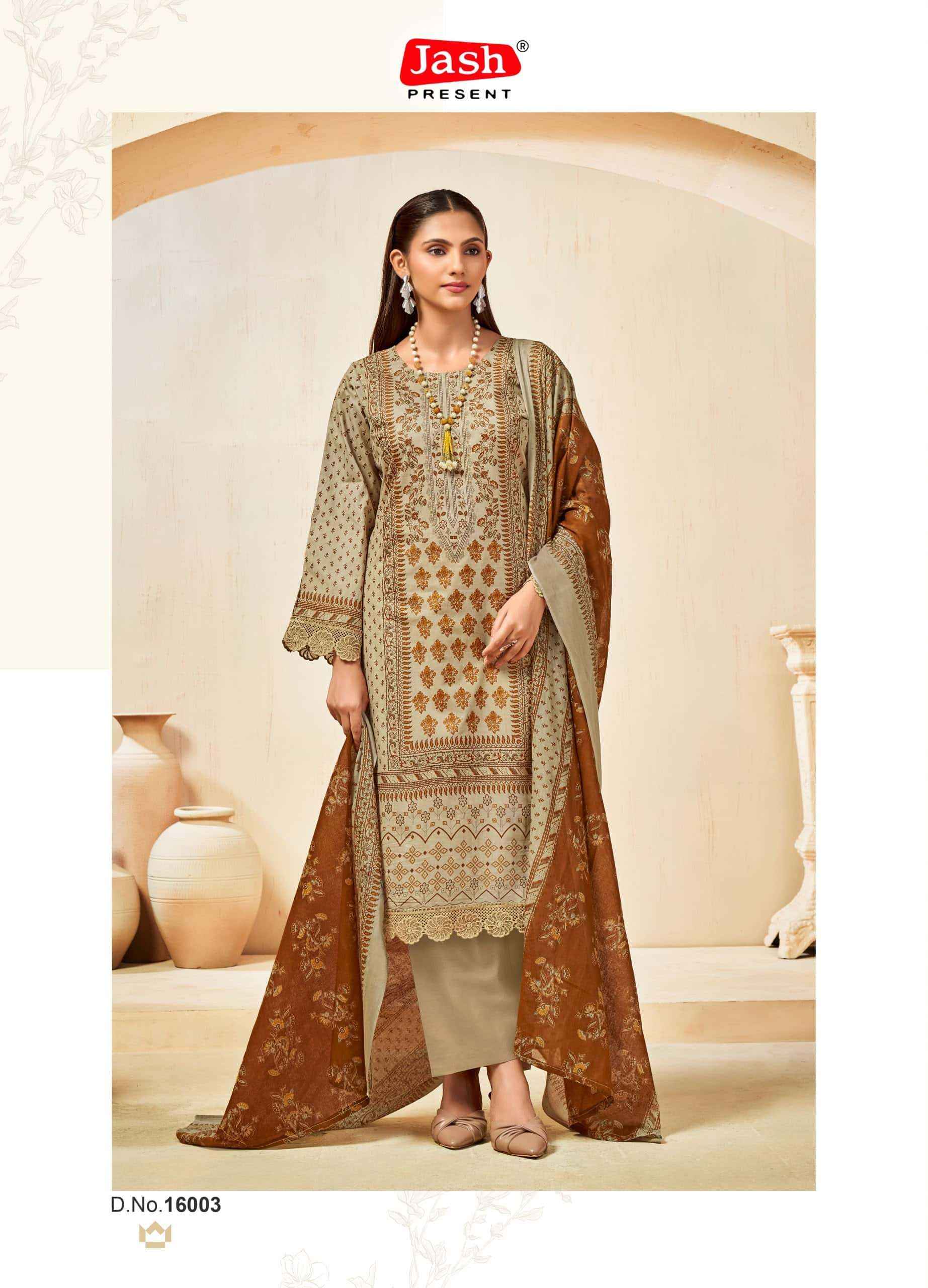 Jash Bellisha Vol 16 Pakistani Print Cotton Dress Material _ Wholesale Factory Rate ( 10 Pcs Catalog )