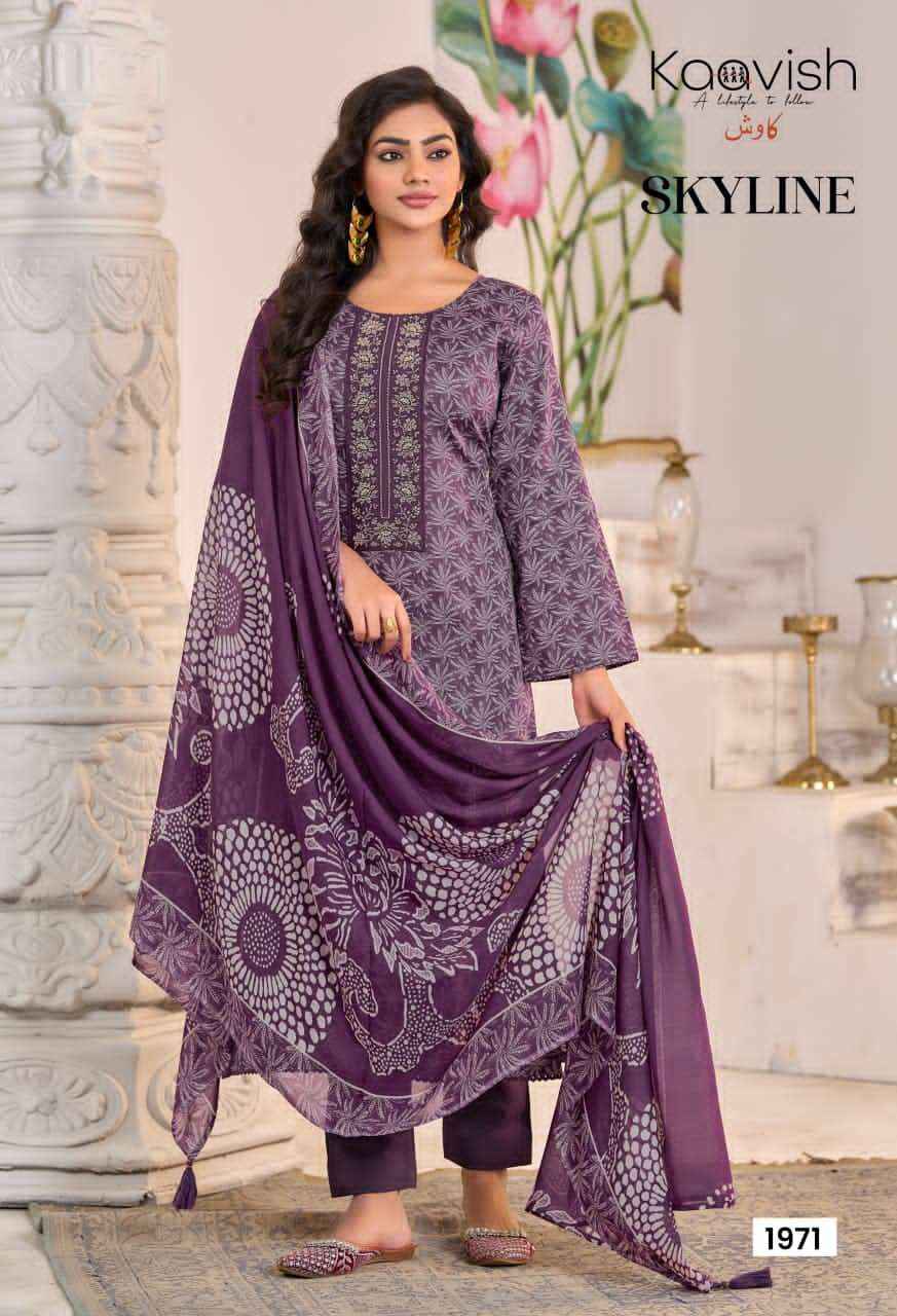 Kaavish Skyline Pure Jam Silk Digital Printed Salwar Kameez _ Surat Wholesale Market Price ( 4 Pcs Catalog )