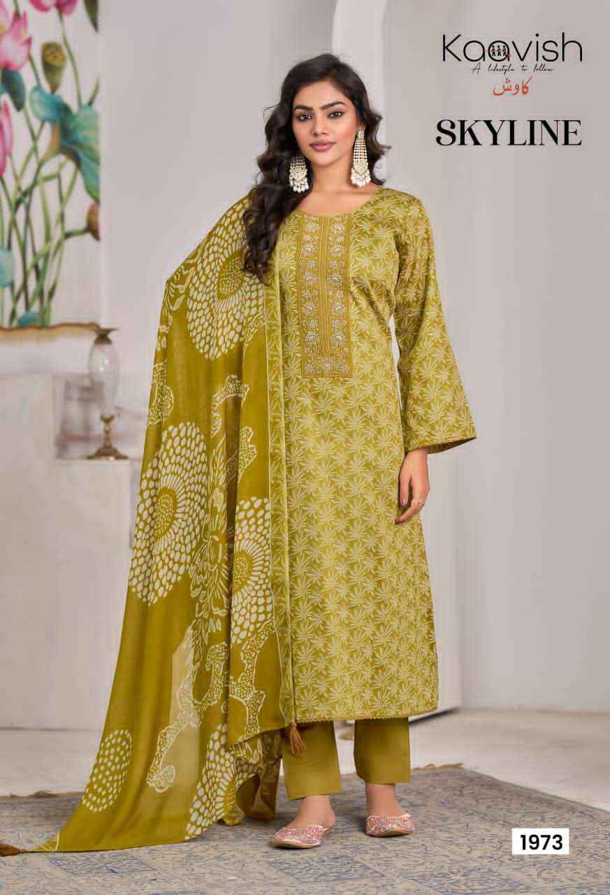Kaavish Skyline Pure Jam Silk Digital Printed Salwar Kameez _ Surat Wholesale Market Price ( 4 Pcs Catalog )