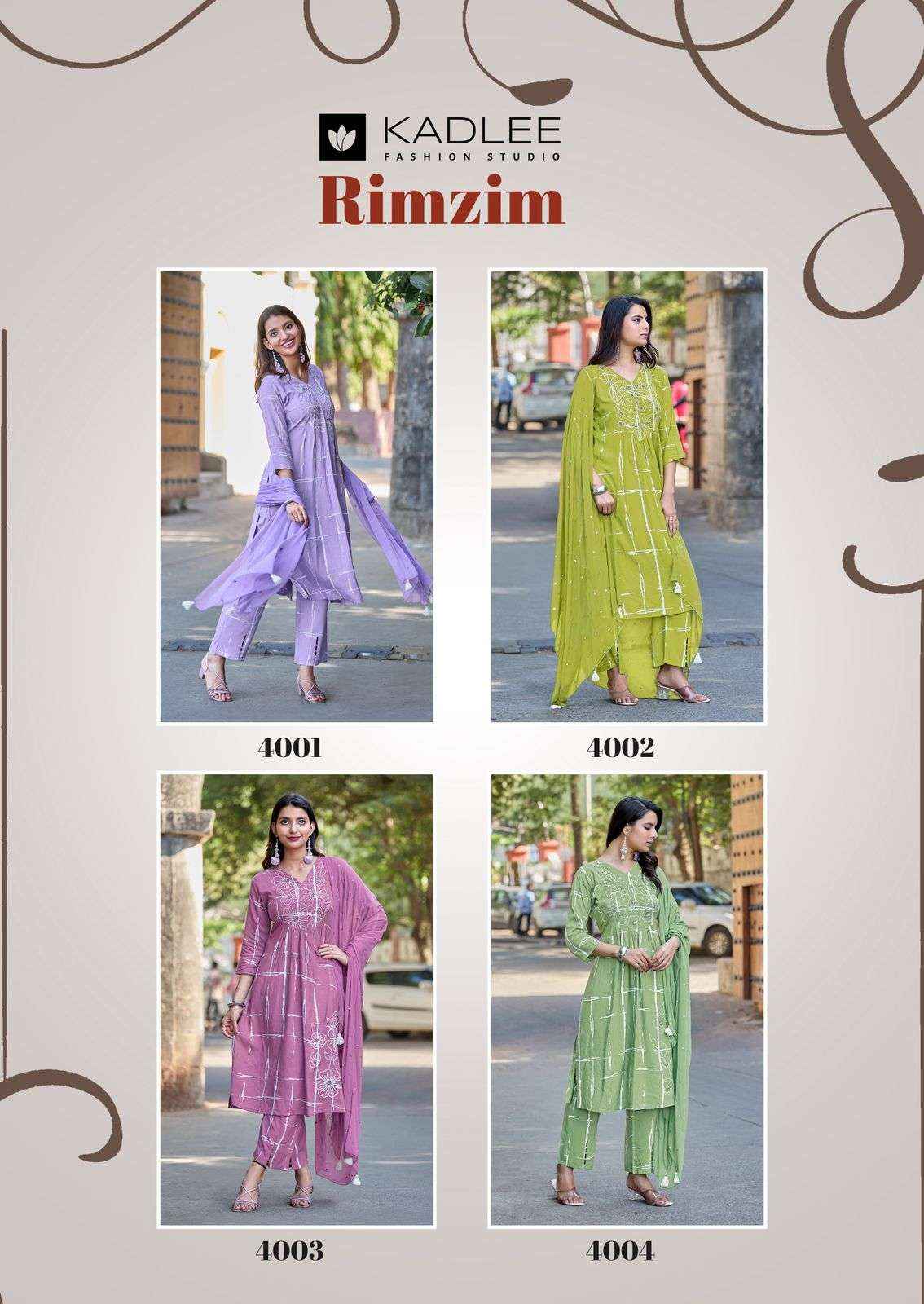Kadlee Rimzim Readymade Fancy 3 Piece Pair Catalog _ Wholesale Factory Rate ( 4 Pcs Catalog )