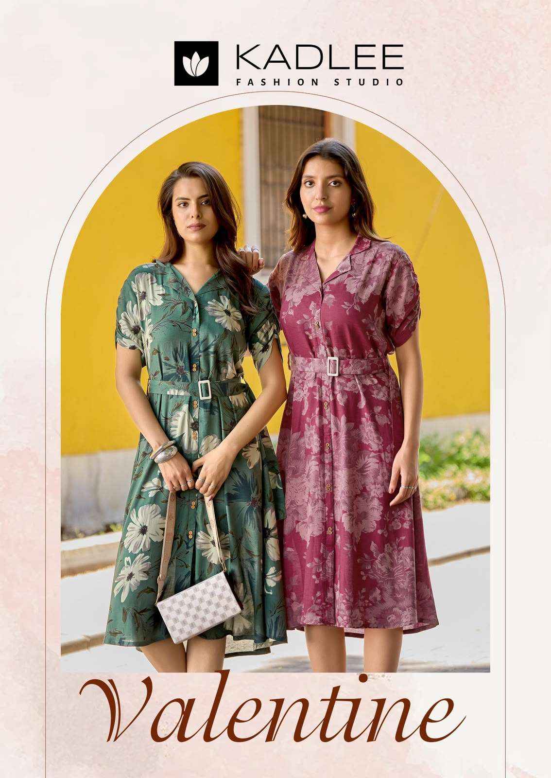 Kadlee Valentine Western Wear Frock Style Kurta Collection _ Wholesale Factory Rate ( 5 Pcs Catalog )