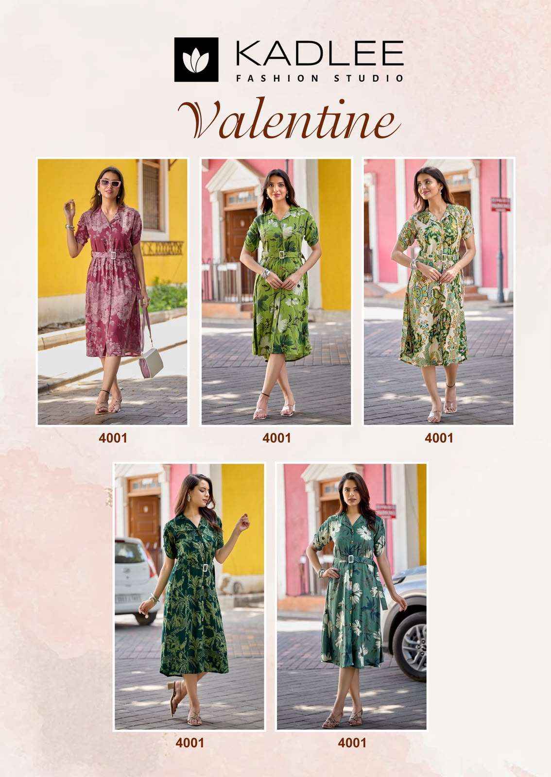 Kadlee Valentine Western Wear Frock Style Kurta Collection _ Wholesale Factory Rate ( 5 Pcs Catalog )