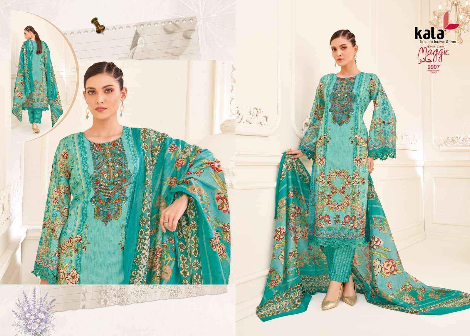 Kala Maggic Vol 25 Pure Cotton Readymade 3 Piece Dress Material _ Wholesale Factory Rate ( 12 Pcs Catalog )