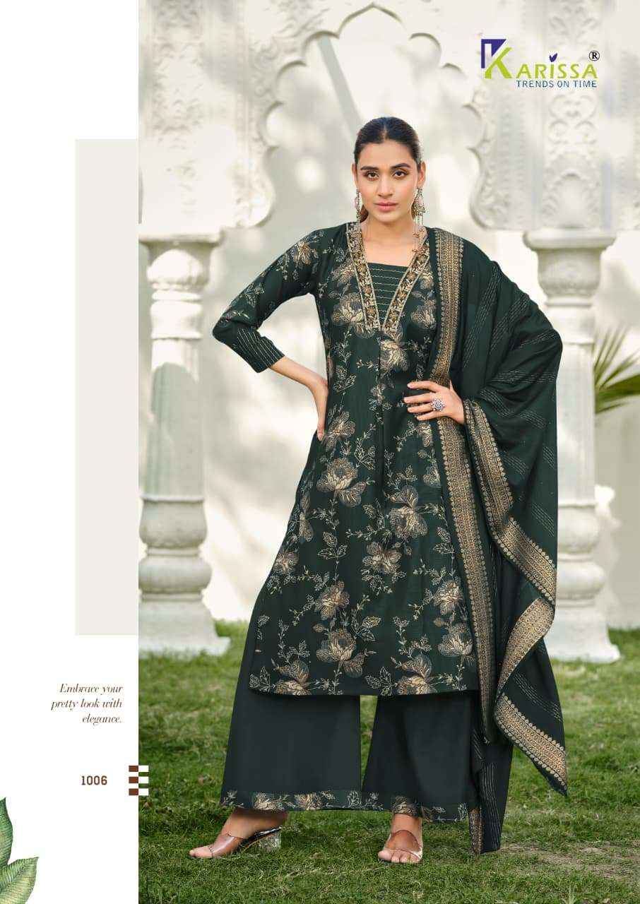 KARISSA HARLEEN STRAIGHT CUT TOP BOTTOM WITH DUPATTA SET _ WHOLESALE FACTORY RATE ( 6 PCS CATALOG )
