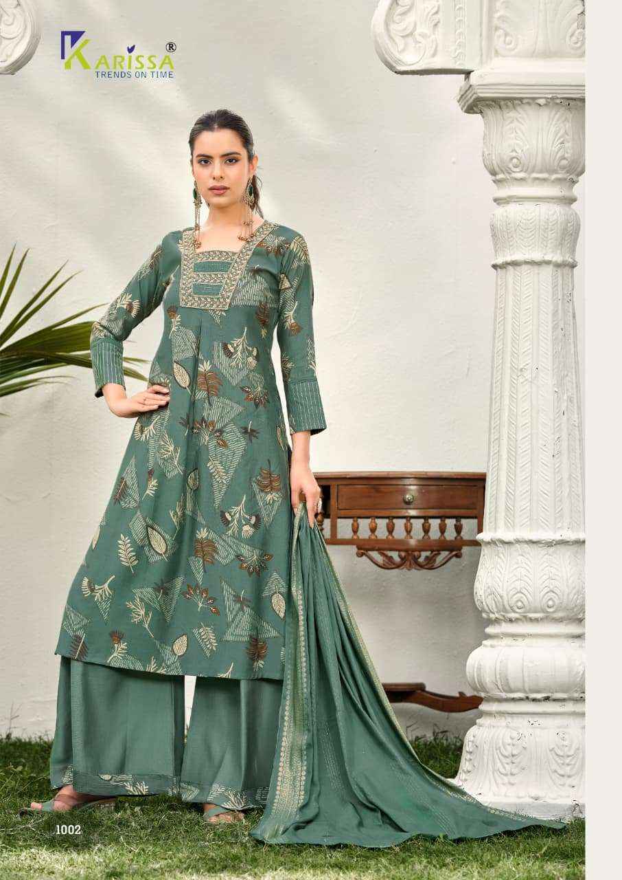 KARISSA HARLEEN STRAIGHT CUT TOP BOTTOM WITH DUPATTA SET _ WHOLESALE FACTORY RATE ( 6 PCS CATALOG )