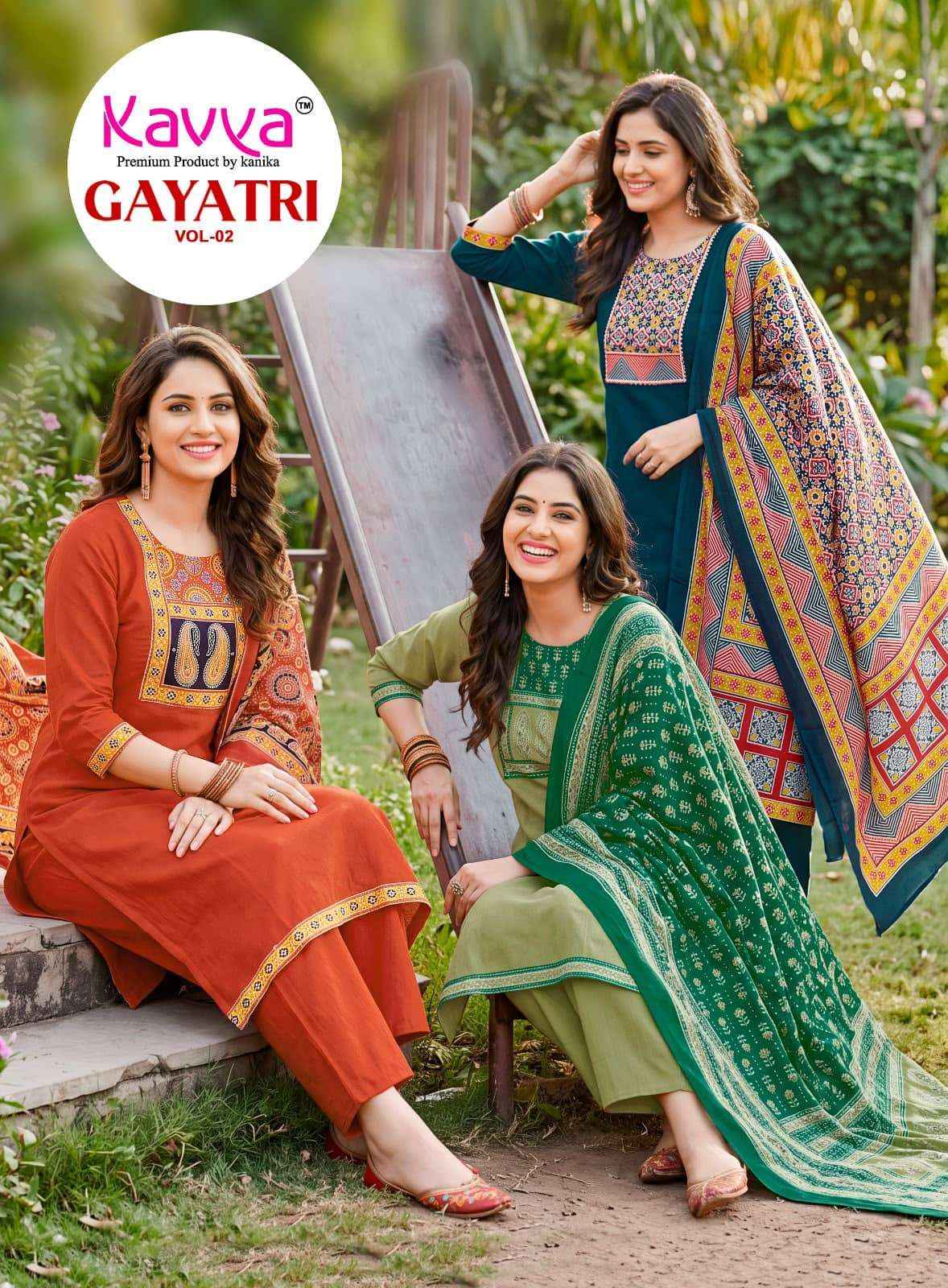 Kavya Gayatri Vol 2 Dhabu Cotton Readymade Suits - Wholesale Market ( 10 Pcs Catalog )