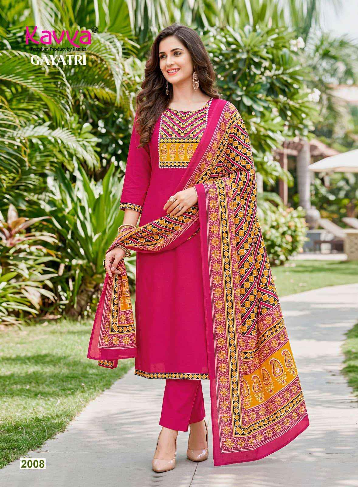 Kavya Gayatri Vol 2 Dhabu Cotton Readymade Suits - Wholesale Market ( 10 Pcs Catalog )