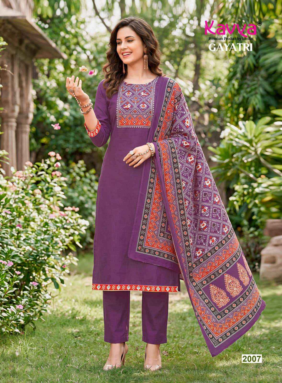 Kavya Gayatri Vol 2 Dhabu Cotton Readymade Suits - Wholesale Market ( 10 Pcs Catalog )