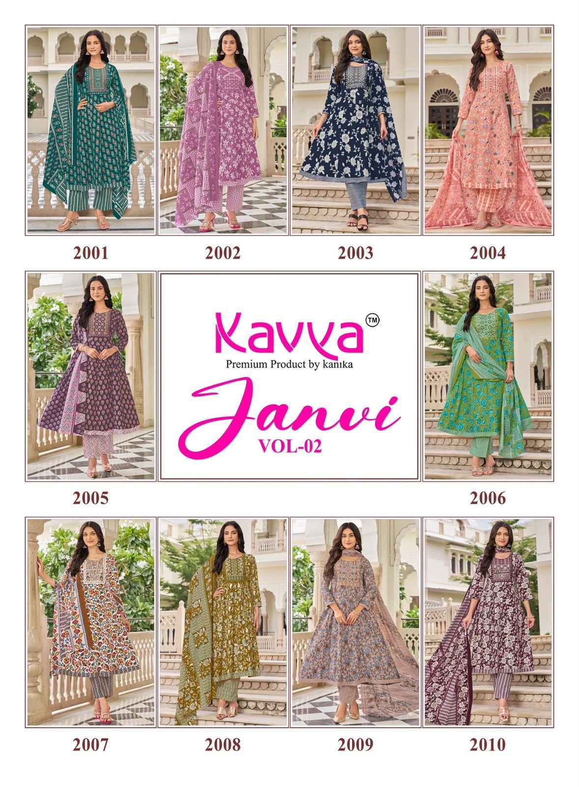 Kavya Janvi Vol 2 Malaysian Cotton Kurti Combo Set Collection _ Wholesale Factory Rate ( 10 Pcs Catalog )