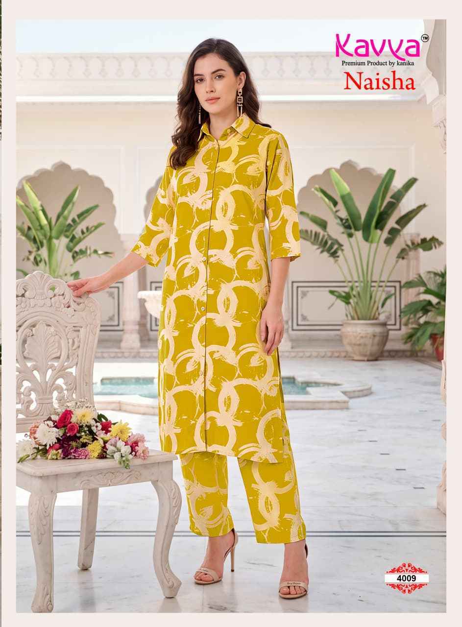 Kavya Naisha Vol 4 Egyptian Rayon Co Ord ( Set 10 pcs Catalog ) - Surat Textile Market