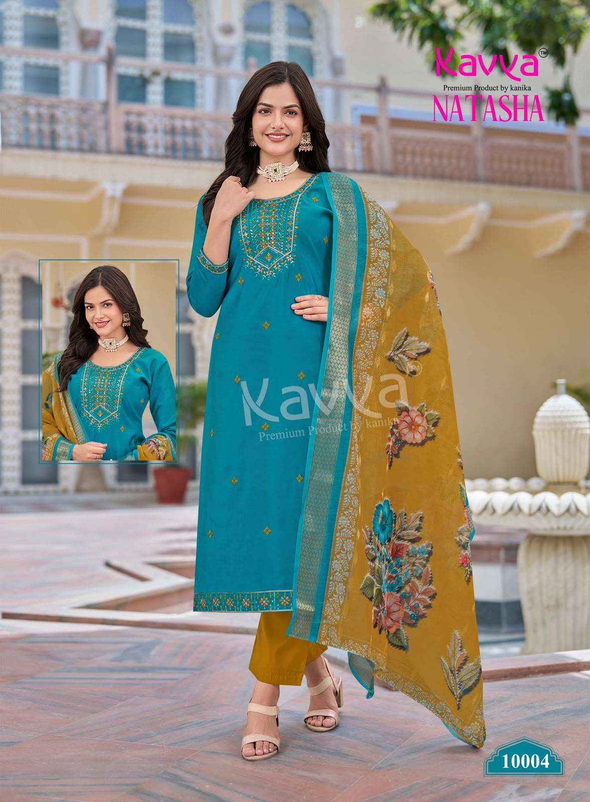 Kavya Natasha Vol 10 Fancy Silk Readymade 3 Piece Pair Collection _ Wholesale Factory Rate ( 10 Pcs Catalog )