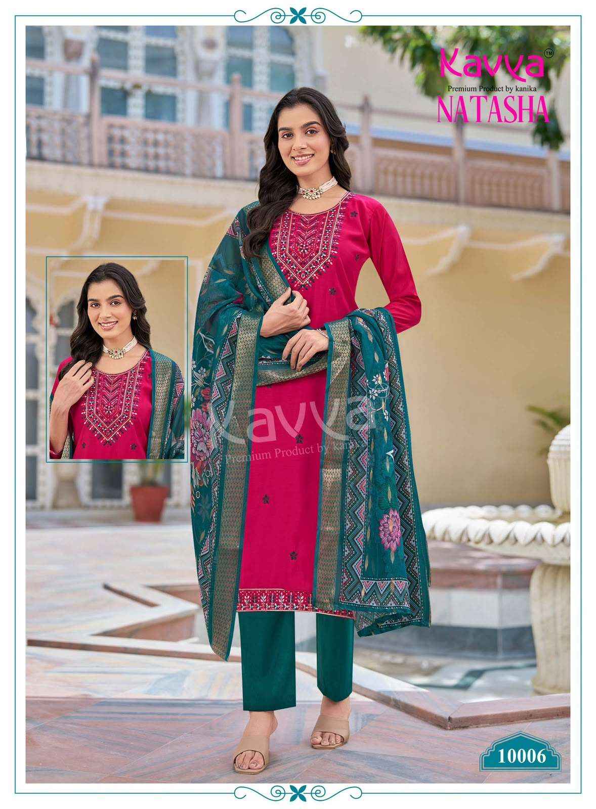 Kavya Natasha Vol 10 Fancy Silk Readymade 3 Piece Pair Collection _ Wholesale Factory Rate ( 10 Pcs Catalog )