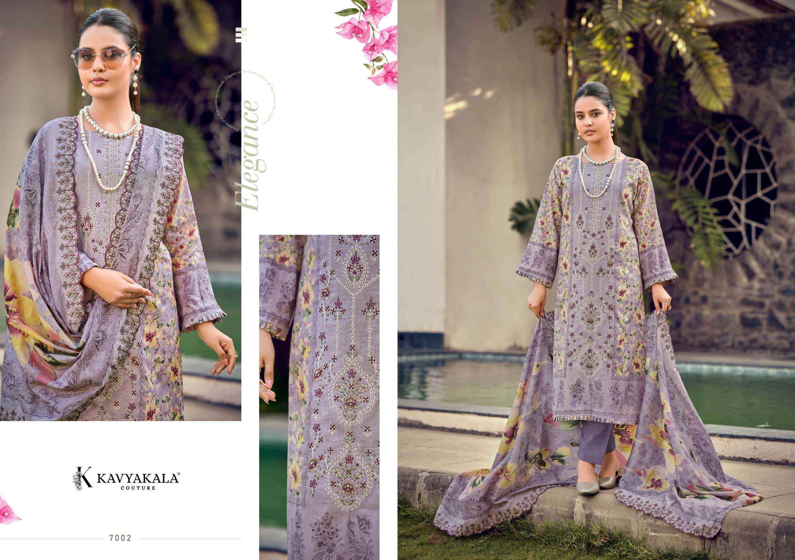 Kavyakala Bin Saeed Vol 7 Premium Wear Lawn Cotton Dress Material, Surat Wholesaler ( 8 Pcs Catalog )