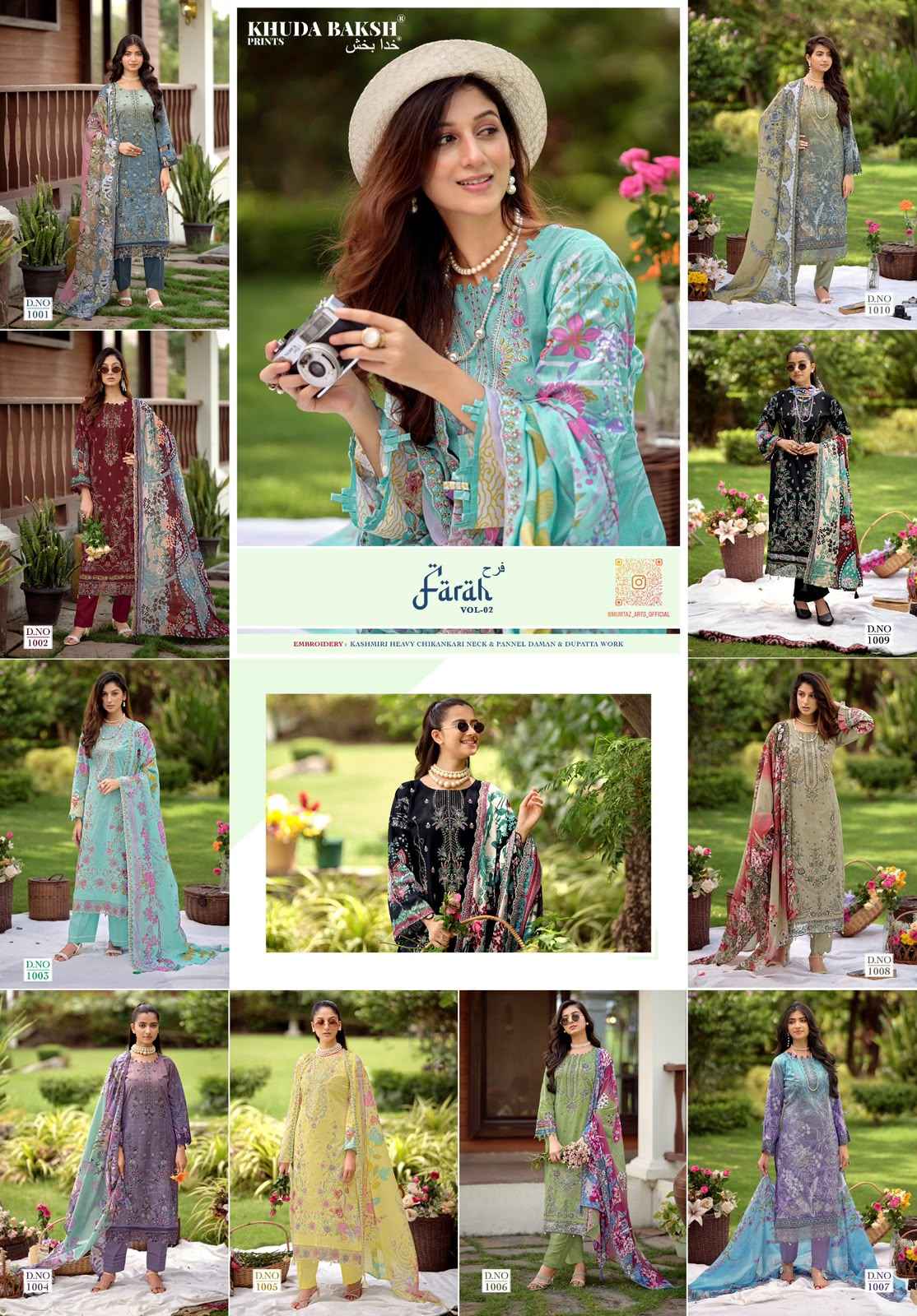 Khudha Baksh Farah Vol 2 Latest Catalog Wholesale Price ( 10 Pcs Catalog )