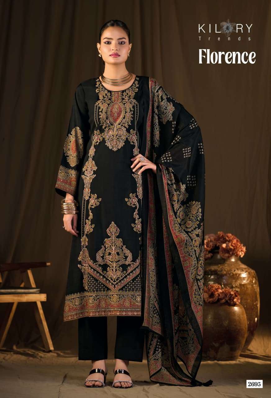Kilory Florence Pure Muslin Dress Material _ Wholesale Factory Rate ( 6 Pcs Catalog )