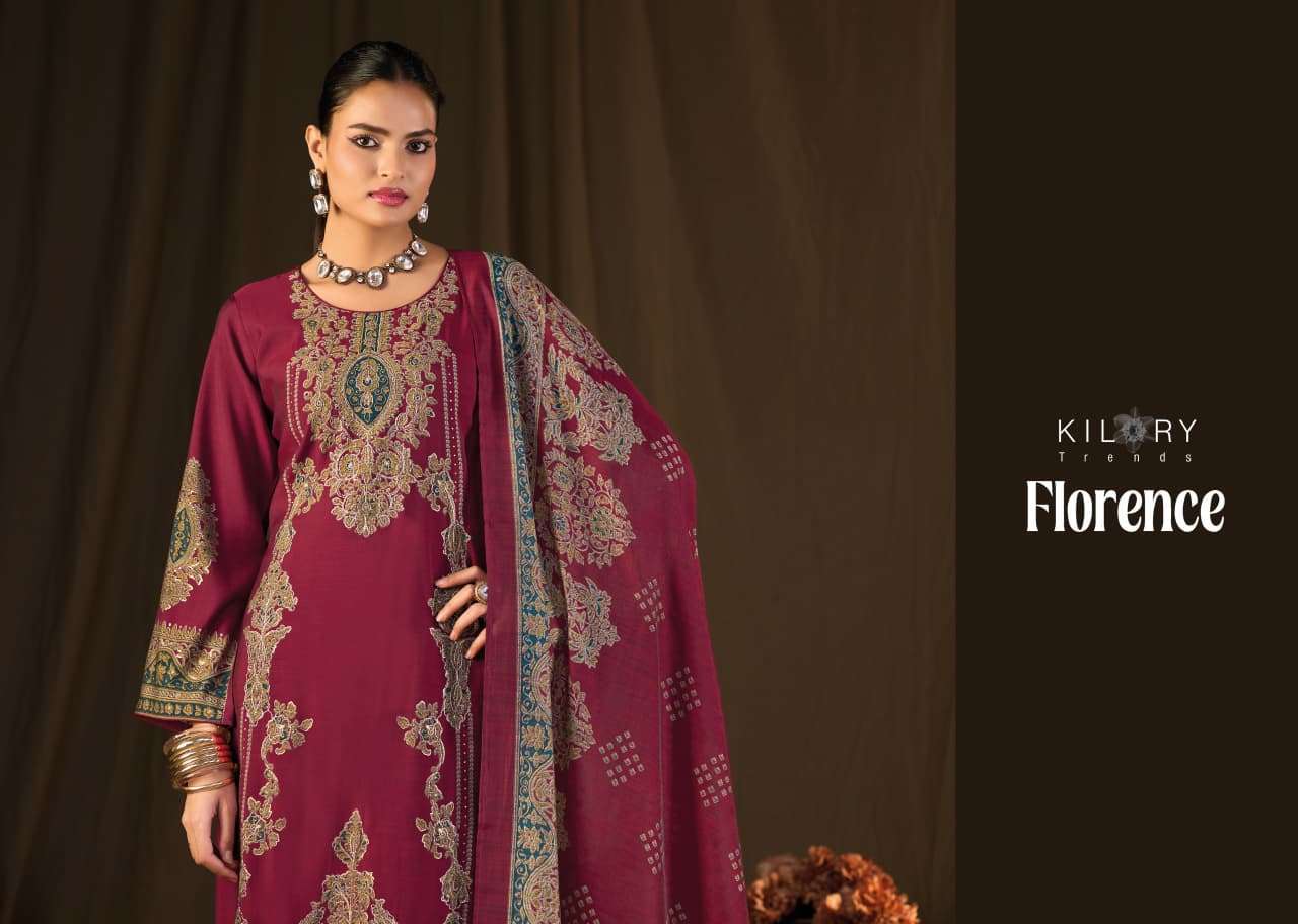 Kilory Florence Pure Muslin Dress Material _ Wholesale Factory Rate ( 6 Pcs Catalog )
