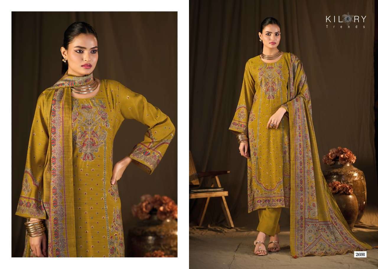 Kilory Florence Pure Muslin Dress Material _ Wholesale Factory Rate ( 6 Pcs Catalog )