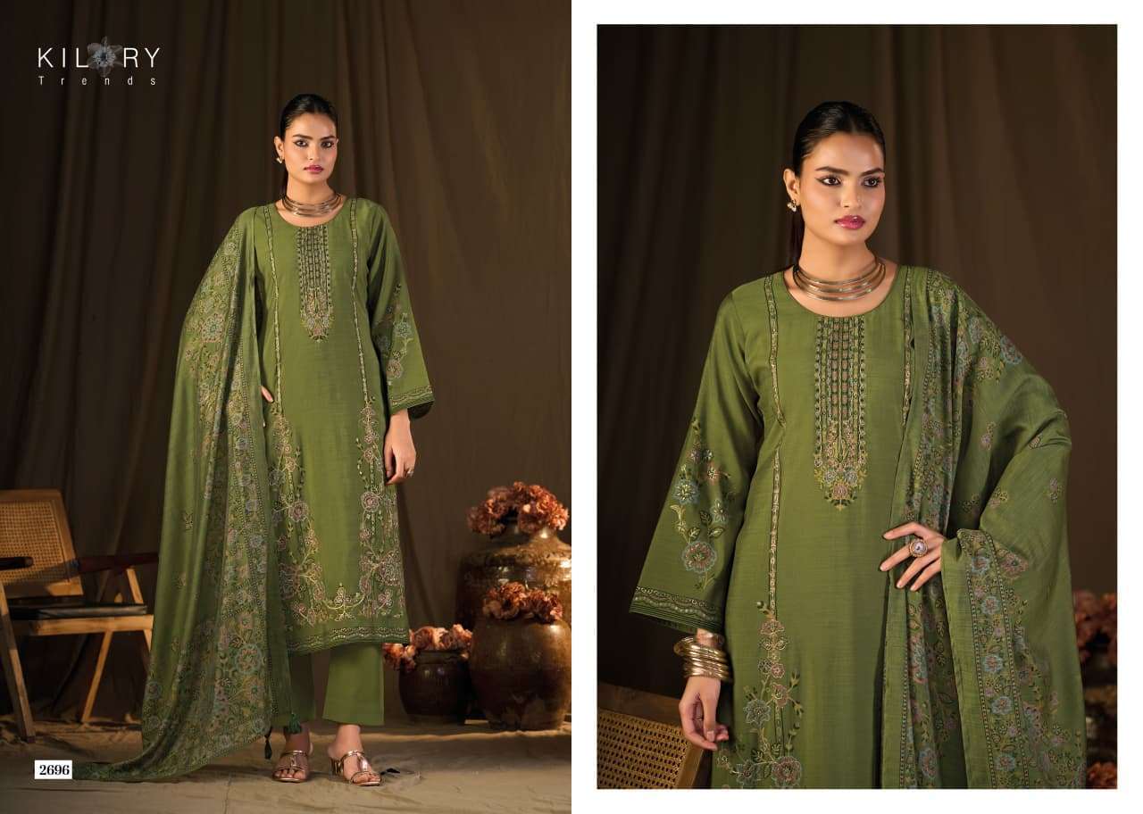 Kilory Florence Pure Muslin Dress Material _ Wholesale Factory Rate ( 6 Pcs Catalog )