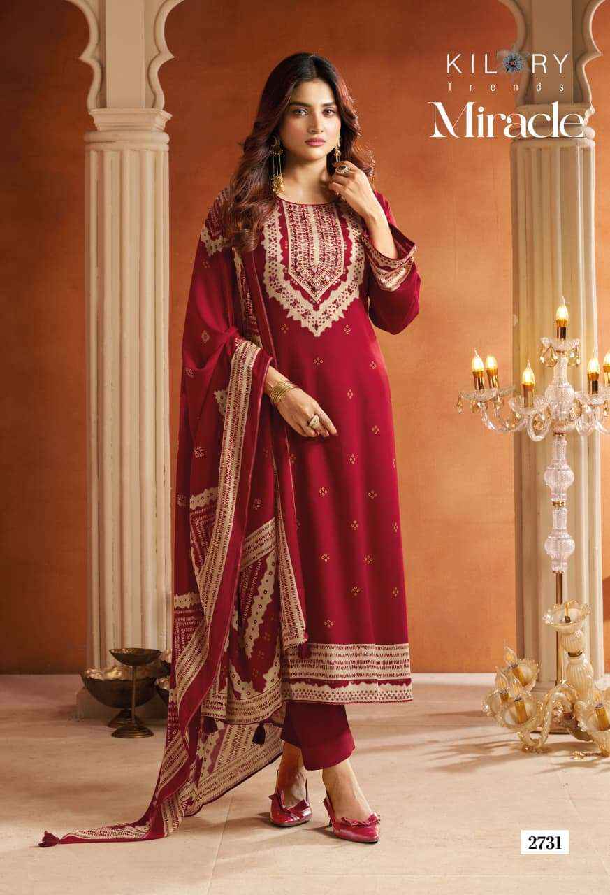 Kilory Miracle Pure Gajji Silk Designer Dress Material _ Wholesale Factory Rate ( 4 Pcs Catalog )