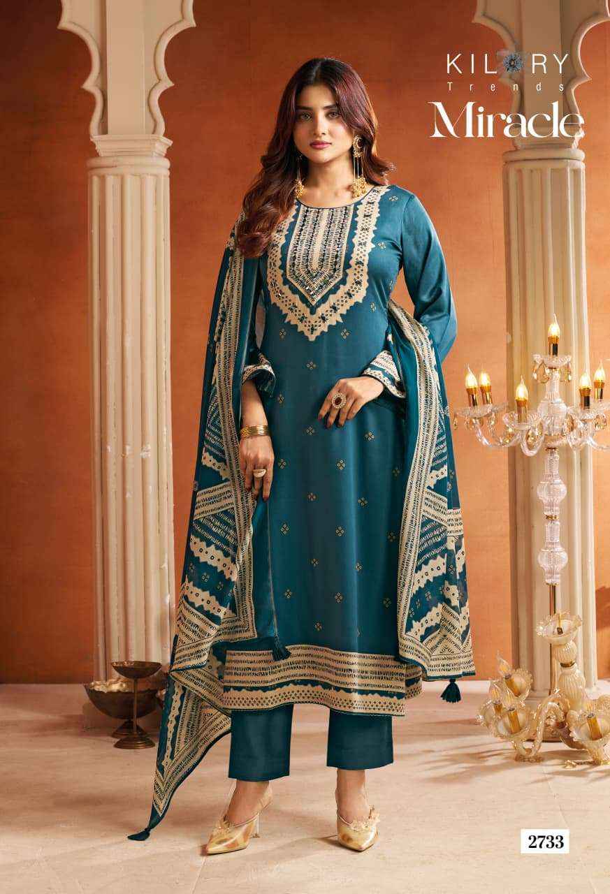 Kilory Miracle Pure Gajji Silk Designer Dress Material _ Wholesale Factory Rate ( 4 Pcs Catalog )