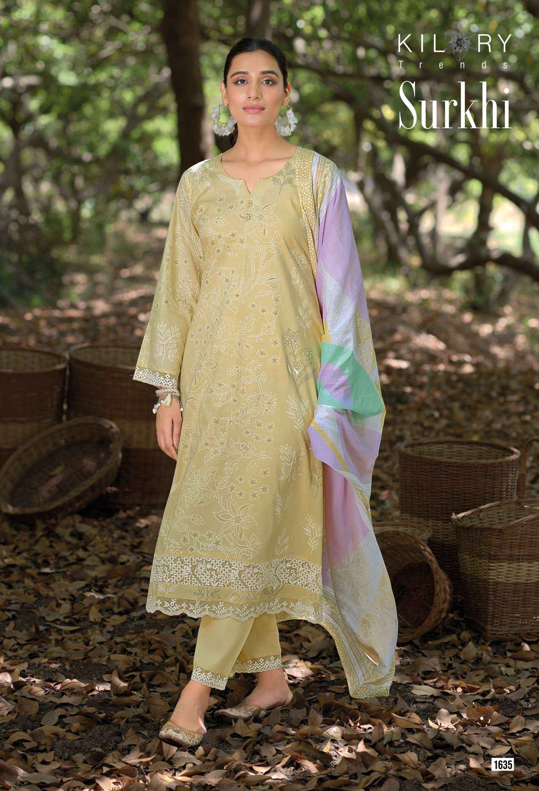Kilory Surkhi Exclusive Fancy Cotton Dress Material _ Wholesale Factory Rate ( 6 Pcs Catalog )