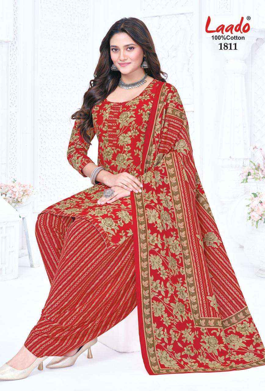 Laado Nadiya Patiyala Vol 18 Printed Cotton Dress Material _ Wholesale Factory Rate ( 12 Pcs Catalog )