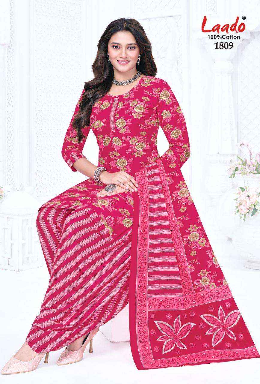 Laado Nadiya Patiyala Vol 18 Printed Cotton Dress Material _ Wholesale Factory Rate ( 12 Pcs Catalog )