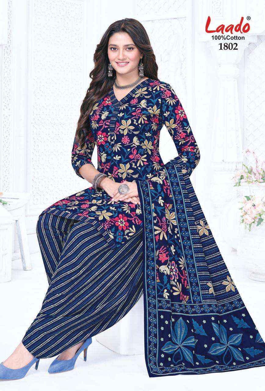 Laado Nadiya Patiyala Vol 18 Printed Cotton Dress Material _ Wholesale Factory Rate ( 12 Pcs Catalog )