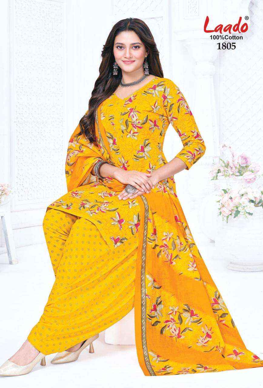 Laado Nadiya Patiyala Vol 18 Printed Cotton Dress Material _ Wholesale Factory Rate ( 12 Pcs Catalog )