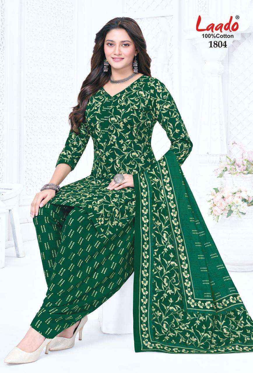 Laado Nadiya Patiyala Vol 18 Printed Cotton Dress Material _ Wholesale Factory Rate ( 12 Pcs Catalog )