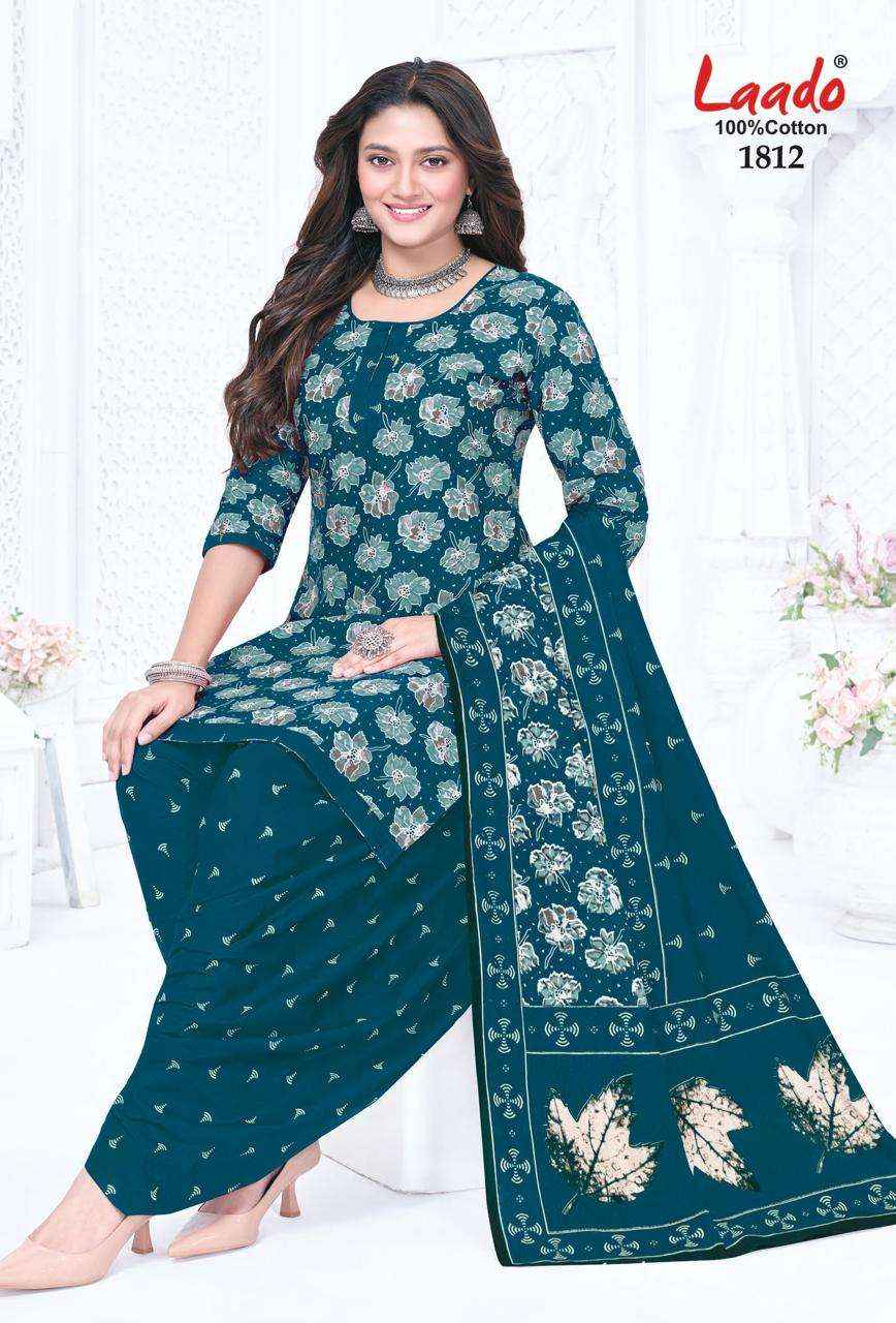 Laado Nadiya Patiyala Vol 18 Printed Cotton Dress Material _ Wholesale Factory Rate ( 12 Pcs Catalog )