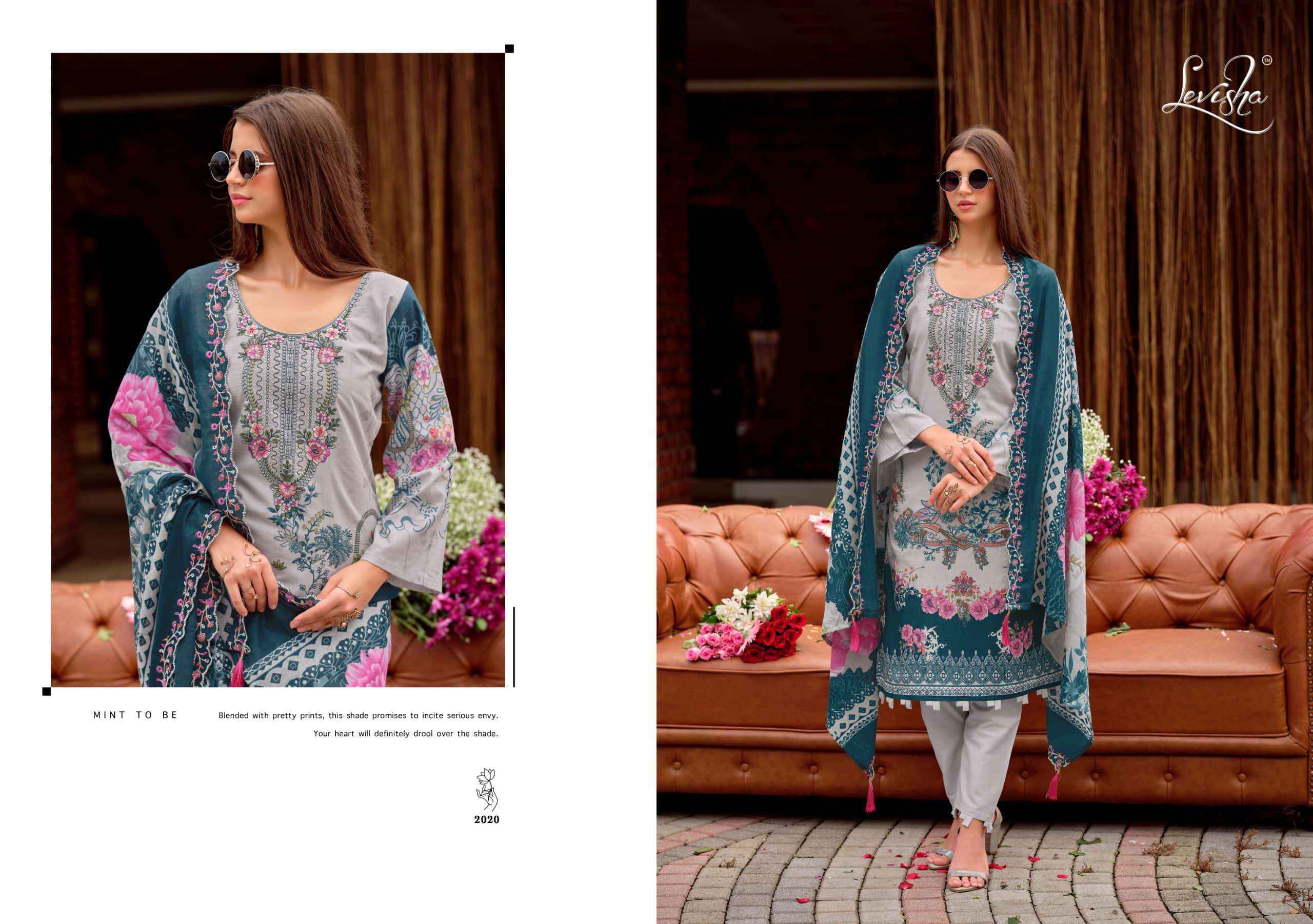 Levisha Mashakali Vol 2 Pakistani Style Cotton Dress Material _ Wholesale Factory Rate ( 8 Pcs catalog )