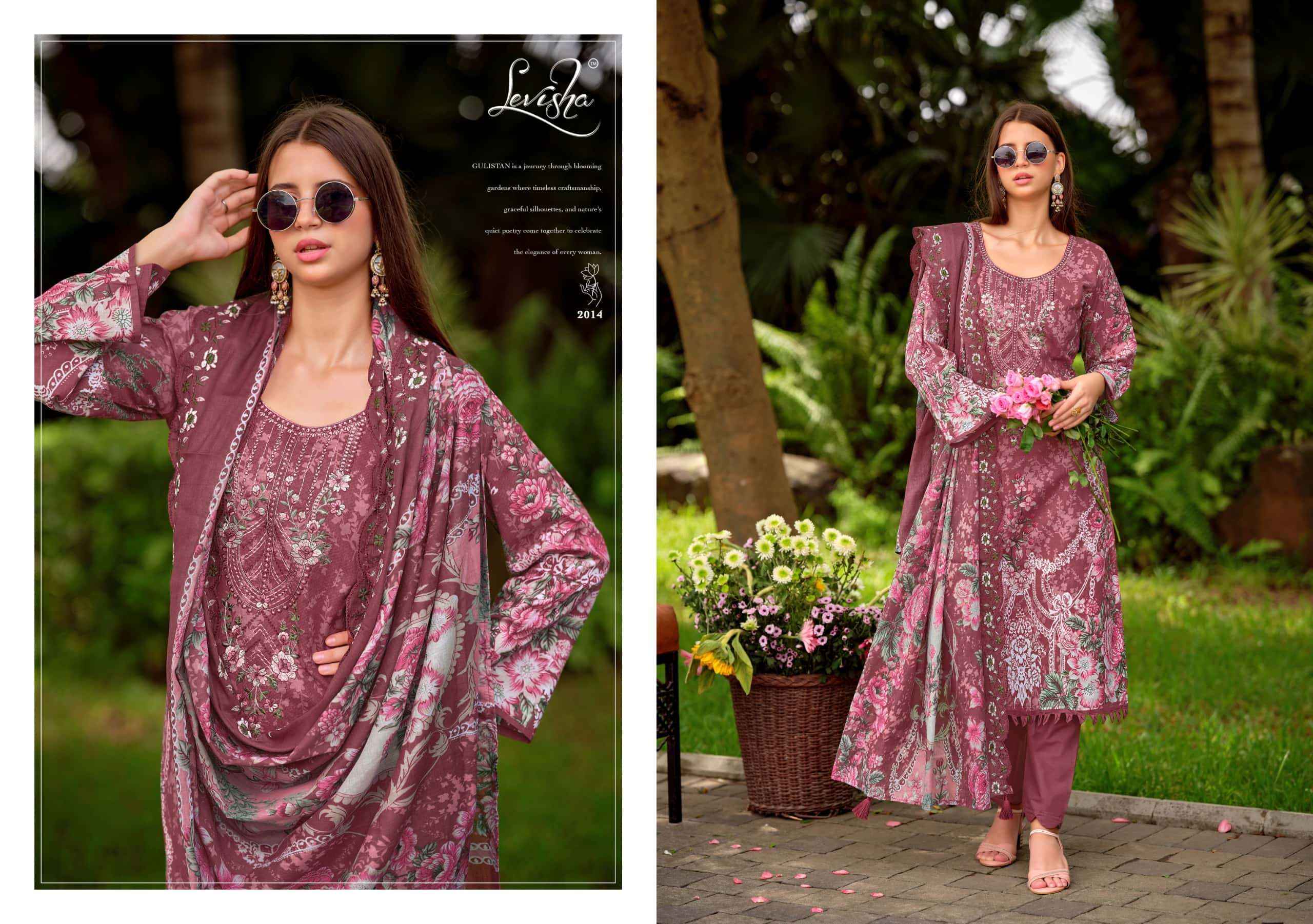 Levisha Mashakali Vol 2 Pakistani Style Cotton Dress Material _ Wholesale Factory Rate ( 8 Pcs catalog )